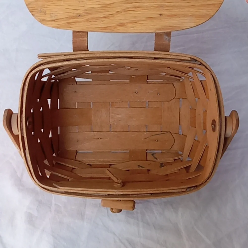 Longaberger Small Basket Vintage Handwoven 1991 Brown